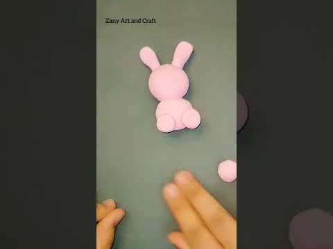 Trying Clay Art for the first time 🤩🐰💕 #shorts