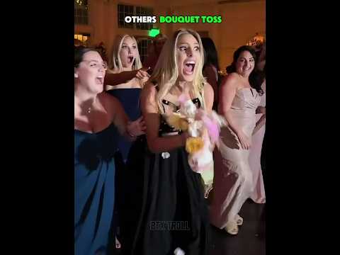 Others Bouquet Toss Vs Dis Guy 💀 | #edit #bouquettoss #marriage #toss #usa #newyork