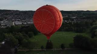 My first time flying the Orange Special Shape! Bath's Royal Victoria Park - Velcro Rip Lock Balloon!
