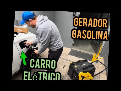 Carreguei carro elétrico com GERADOR A GASOLINA
