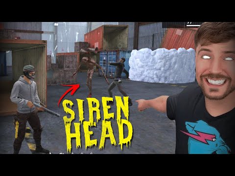 O Mr.BEAST me salvou do SIREN HEAD no MODO X1 do FREE FIRE