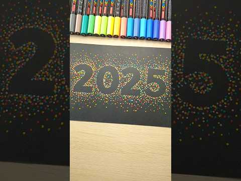 🎉Creative Idea for #2025 #frontpage #art #markers #drawing black paper #journal