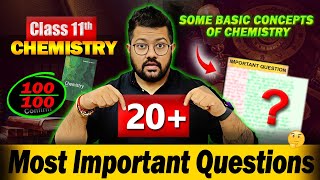 Class 11 Chemistry | Most Important Questions of Some Basic Concepts Of Chemistry |