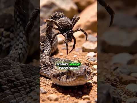 Ular ini punya ekor seperti laba laba — dan itu senjatanya untuk berburu! #viralvideo#shortvideo