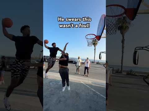 Was this a foul!? #basketball #shorts #hoopbus #dunk #amir #smith #nba #sports #newyear #2025