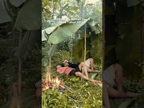 Hujan bikin Rumah Daun, Anak Tahun 90βan.π #nostalgia #jadul