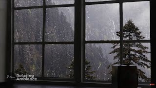 Rain Sound On Window with Thunder Sounds