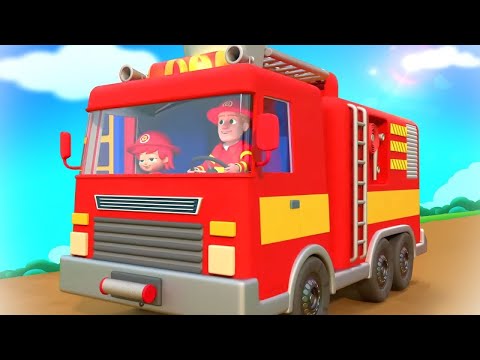Wheels on The Fire Truck Song | Nursery Rhymes and Kids Songs For Children | LIVE