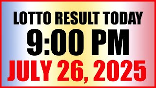 Lotto Result Today 9pm Draw July 26 2025 Swertres Ez2 Pcso