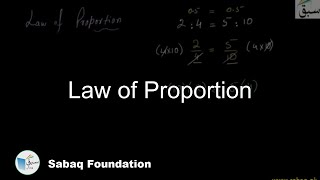 Law of Proportion