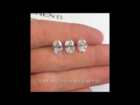 Ovals 2.3 to 2.6 cts