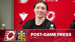 Apr 1, 2026 | TOR at OTT | Ottawa Charge Post Game Press