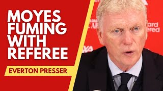 David Moyes FUMING with referee | Liverpool 2-1 Everton Press Conference