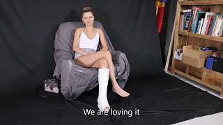 She is perfect in a perfect leg cast 