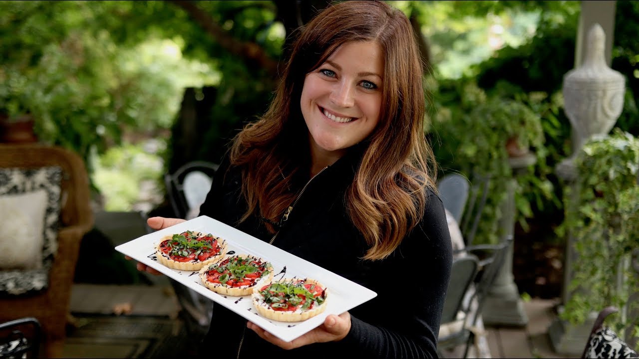 Basil Tartlets with a Sweet Balsamic Glaze!