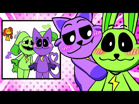 Catnap e Hoppy REAGEM As MELHORES ARTES de Smiling Critters VR