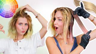 Fixing my Horrible Green Hair using COLOR THEORY ONLY