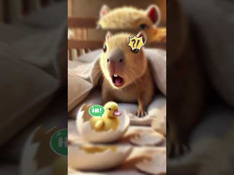 CAPYBARA- 😊🐥 KEPI GẶP VỊT CON DU DU 😊🐥
