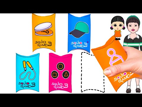 PAPER DIY🦑 SQUID GAME3 RANDOMBOX UNBOXING PLAY+FRONTMAN SQUISHY SURGERY 오징어게임3 랜덤박스