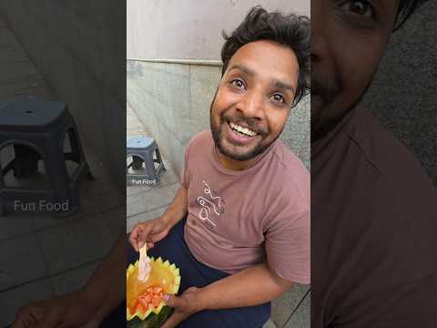 तरबूज का गूदा गाय को खिला दिया और इसमें भरवा लिया नारियल पानी और मलाई #shorts #reels #trending