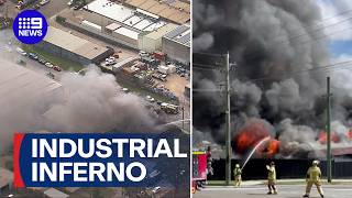 YouTube video thumbnail: Four Workers Narrowly Escape Factory Blaze