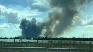 YouTube video thumbnail: Wildfire Burning in Florida Everglades Continues Sending Smoke Into Miami-Dade, Broward
