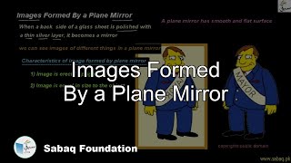Images Formed By a Plane Mirror