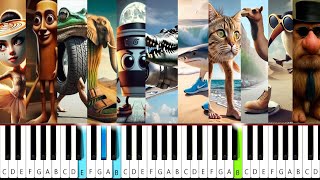 12 Italian Brainrot Background Sounds - Piano Tutorial