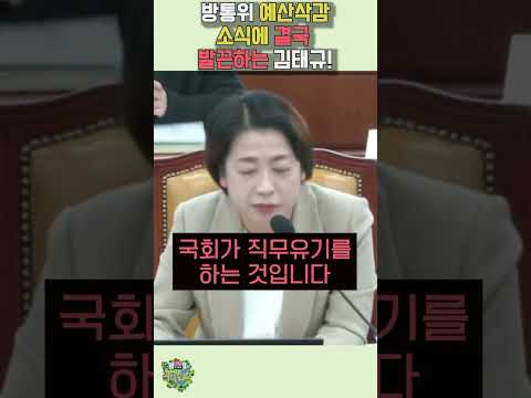 방통위 예산삭감 선포하자 거품물며 발악하기 시작한 김태규!