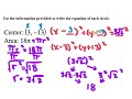 Circle Equations and Properties