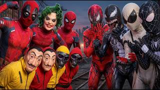 Mystery Superhero! Spider-Man Bros & JOKER vs BAD GUYS! (Action POV)