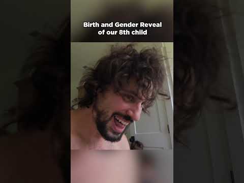 Birth and Gender reveal of 8th kid #pregnancy #birthvlog #genderreveal #homebirth #bigfamily
