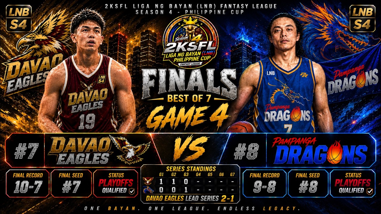 LIVE: DAVAO EAGLES vs PAMPANGA | GAME 4 FINALS LNB PLAYOFFS | SEASON 4 | August 18, 2026