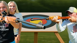 Twins Challenge Grandpa With a WWII Rifle…Who's the better shot?
