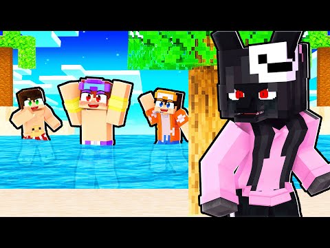 GAROTA LOBO em UMA ILHA de GAROTOS no MINECRAFT!