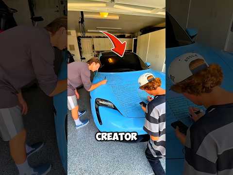 Ha Scritto Tutti i suoi FOLLOWER Sopra la Macchina 😨