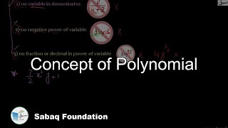 Concept of Polynomial and its Degree