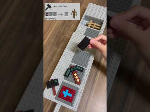 Upgrading Minecraft Netherite Pickaxe BUT Lego! | New Smithing Table