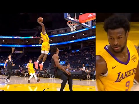 Bronny James steal and throws down huge dunk to start his 2nd Year in NBA