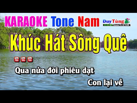 Karaoke || Khúc Hát Sông Quê – Tone Nam || Nhạc Sống Duy Tùng