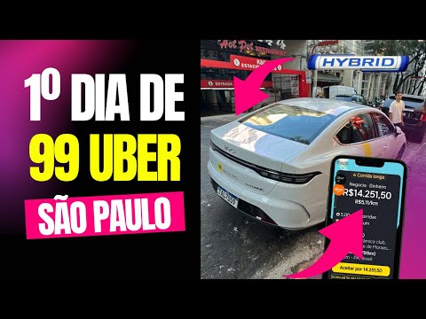 🔥 Primeiro Dia na Uber 99 em São Paulo com o BYD King! Vale a pena rodar só no 99 Eletric Pro?