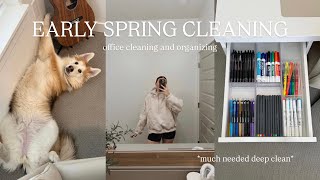 massive OFFICE CLEAN & ORGANIZATION || early spring cleaning