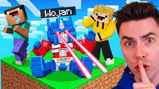 UDAJĘ DZIECKO TRANSFORMERS na JEDNYM BLOKU w Minecraft!
