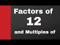 Understanding Factors and Multiples of 12