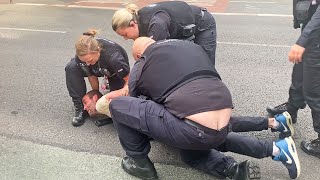 MANCHESTER - Migrant Hotel Protest, Psycho Arrested & Evicted!
