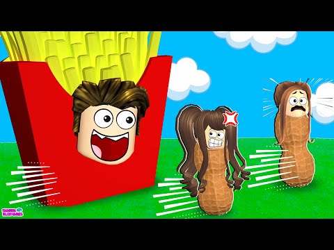 SOMOS PEQUENAS COMIDAS FUGINDO DE COMIDAS GIGANTES!! ROBLOX