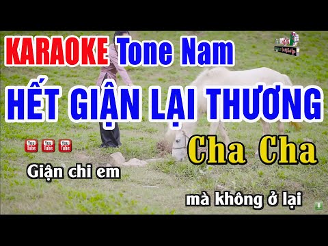 Hết Giận Lại Thương Karaoke Cha Cha Cha Tone Nam – Beat Dễ Hát | Nhạc Sống Thanh Ngân