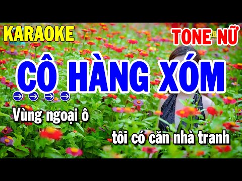 Karaoke Cô Hàng Xóm Tone Nam | Nhạc Sống Dễ Hát | Thanh Hải