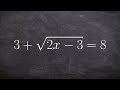 Solving Equations with Square Roots