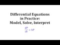 Understanding Differential Equations in Science and Engineering